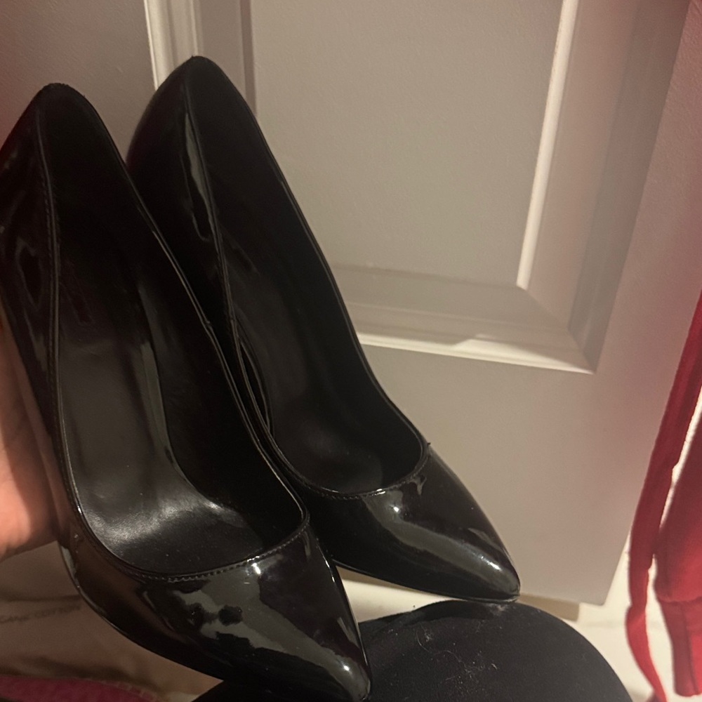 Bershka Glossy Black Heels